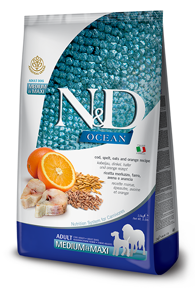 N&D Ocean Cod, Spelt, Oats & Orange Adult Medium/Maxi